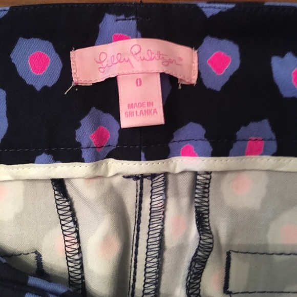 Lilly Pulitzer Amuse Bouche Capris Pants- Sz 0 - Picture 7 of 8